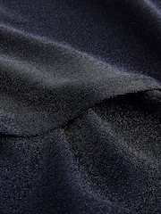 Navy Lurex Sparkle Cape Short Sleeve Top - Image 9 of 9