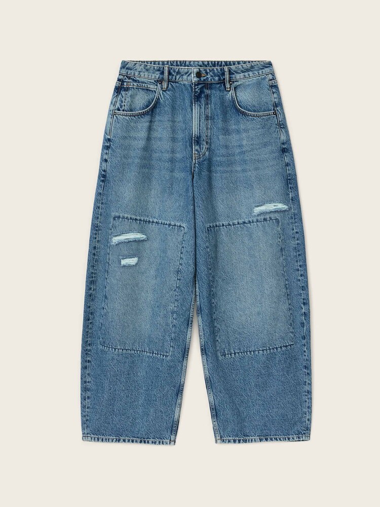 AllSaints Blue Barrel Slouch Jeans - Image 10 of 10