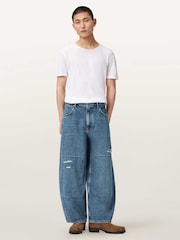 AllSaints Blue Barrel Slouch Jeans - Image 2 of 10
