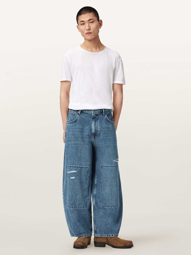 AllSaints Blue Barrel Slouch Jeans - Image 2 of 10