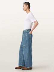 AllSaints Blue Barrel Slouch Jeans - Image 4 of 10