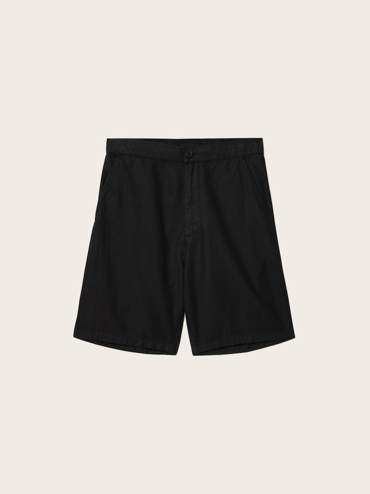AllSaints Black Corbett Shorts - Image 6 of 6