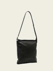 AllSaints Black Haven Flat Crossbody Bag - Image 1 of 7