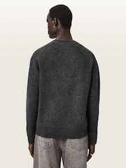 AllSaints Black Spinnin Crew Neck Jumper - Image 4 of 6