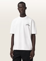 AllSaints White Descent Short Sleeve Crew Neck T-Shirt - Image 2 of 9