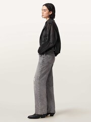 AllSaints Black Samina Biker Jacket - Image 7 of 8