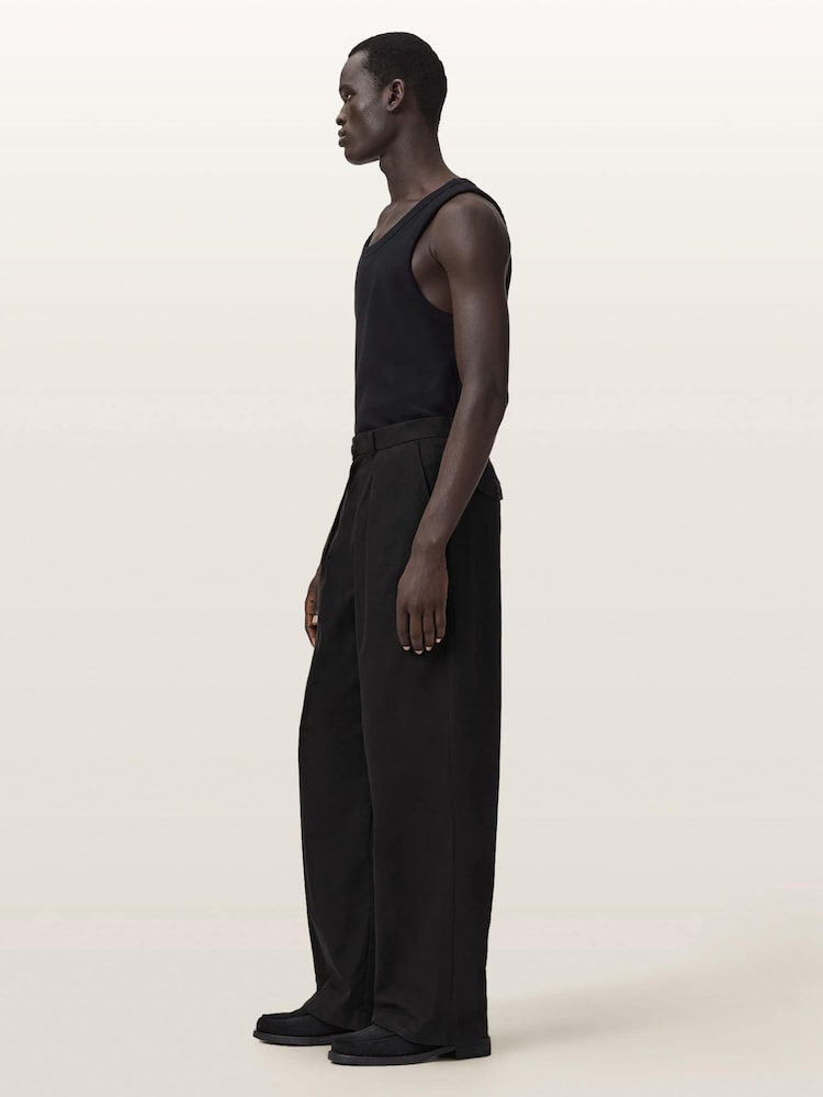 AllSaints Black Conway Trousers - Image 1 of 8
