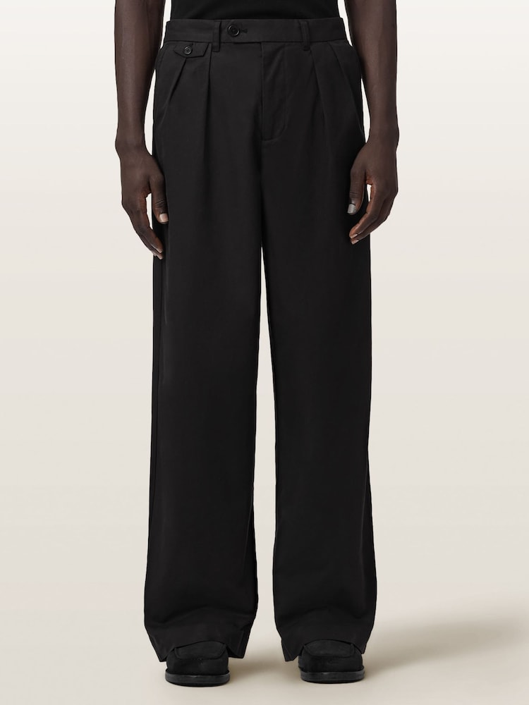 AllSaints Black Conway Trousers - Image 2 of 8