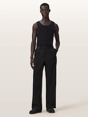 AllSaints Black Conway Trousers - Image 3 of 8