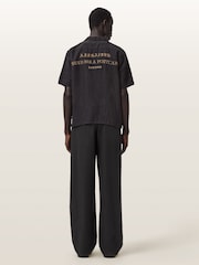 AllSaints Black Conway Trousers - Image 7 of 8