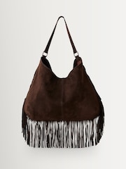 Free People Brown Finn Fringe Shoulder Bag - Image 1 of 4