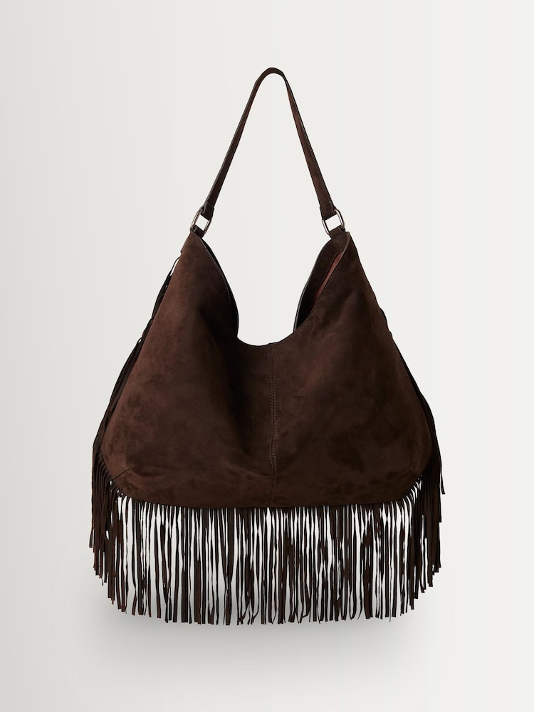 Free People Brown Finn Fringe Shoulder Bag - Image 2 of 4 Free People Brown Finn Fringe Shoulder Bag - Image 2 of 4