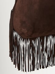 Free People Brown Finn Fringe Shoulder Bag - Image 3 of 4