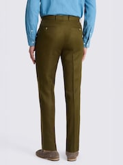 Oliven - MOSS Skreddersydde Twill Lin Dressbukser - Bilde 2 av 3