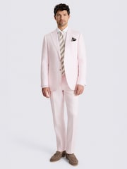 سترة بدلة من نسيج تويل الكتان بتفصيل مفصل من MOSS - Image 2 of 5