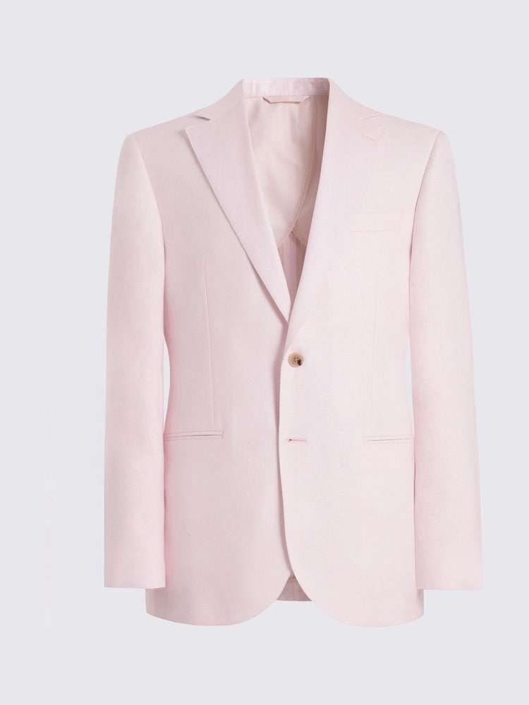 سترة بدلة من نسيج تويل الكتان بتفصيل مفصل من MOSS - Image 5 of 5