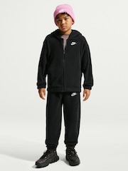 Nike Black Silver Club Winter Fleece Full-Zip Hoodie - Image 1 of 3