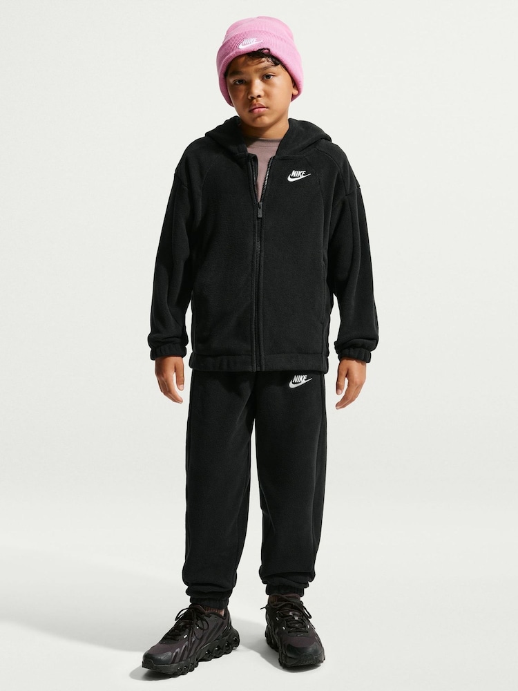 Nike Black Silver Club Winter Fleece Full-Zip Hoodie - Image 1 of 3 Nike Black Silver Club Winter Fleece Full-Zip Hoodie - Image 1 of 3