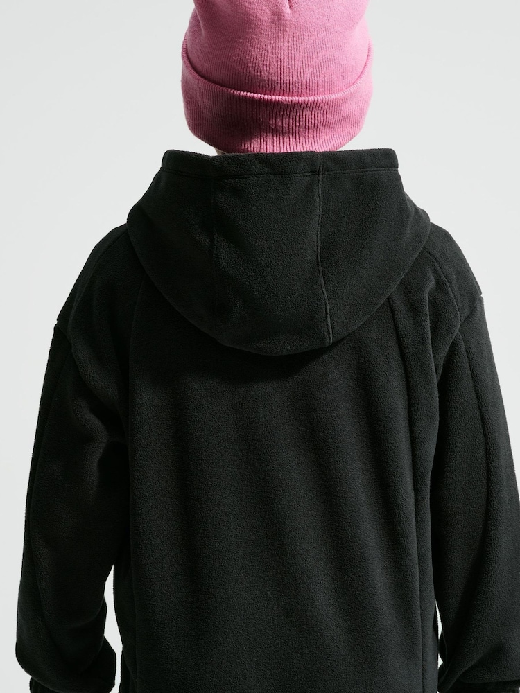 Nike Black Silver Club Winter Fleece Full-Zip Hoodie - Image 2 of 3 Nike Black Silver Club Winter Fleece Full-Zip Hoodie - Image 2 of 3