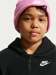 Nike Black Silver Club Winter Fleece Full-Zip Hoodie - Image 3 of 3