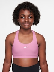 Nike Pink Rise Dri-FIT Swoosh Support Bra - Image 1 of 3