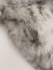 Grey Animal Print Faux Fur Jacket - Image 8 of 9
