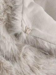 Grey Animal Print Faux Fur Jacket - Image 9 of 9