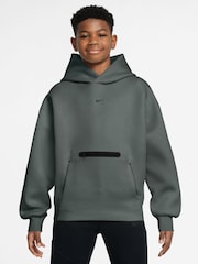Nike Camo Green Sportswear Tech Fleece Oversized Pullover Hoodie - Image 1 of 3