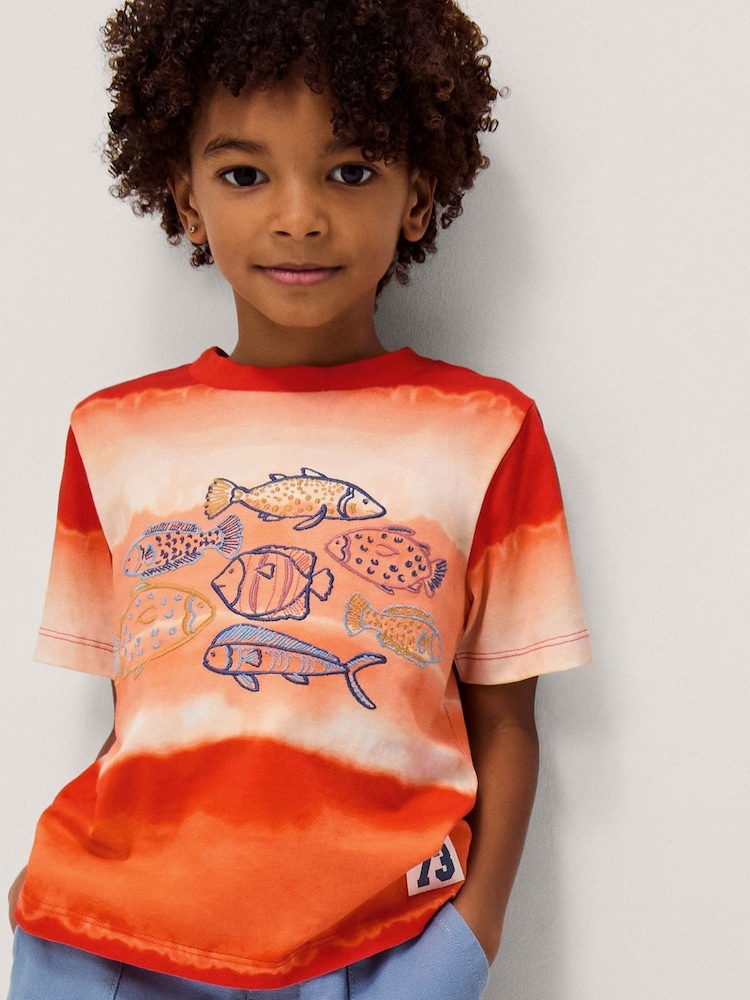 Monsoon Orange Fish Tie Dye T-Shirt - Image 1 of 4
