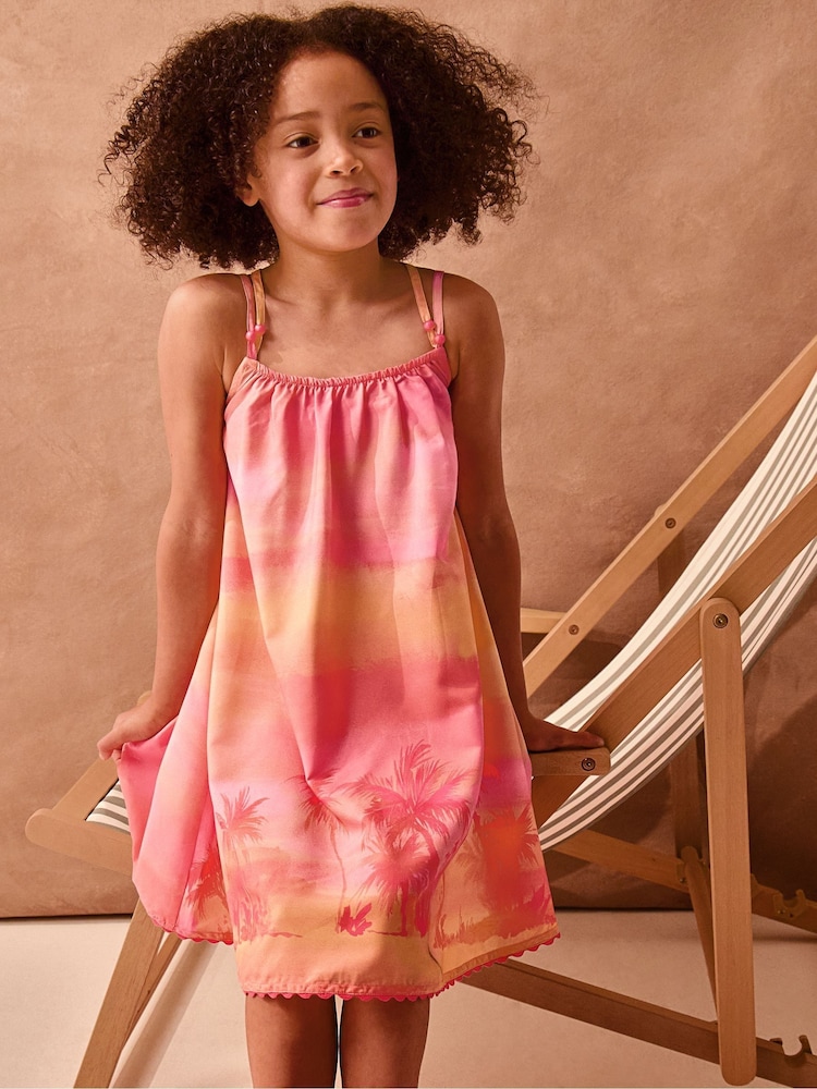 Monsoon Strandkleid mit Palmenprint - Bild 1 von 4