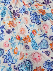 Monsoon Blue /Cream Summer Print Sleeveless Top & Trousers Set - Image 4 of 4