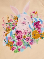 Monsoon Yellow Bunny Graphic Appliqué T-Shirt - Image 4 of 4