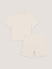 Monsoon Natural Palm Jersey Polo Shirt & Shorts Set - Image 2 of 3