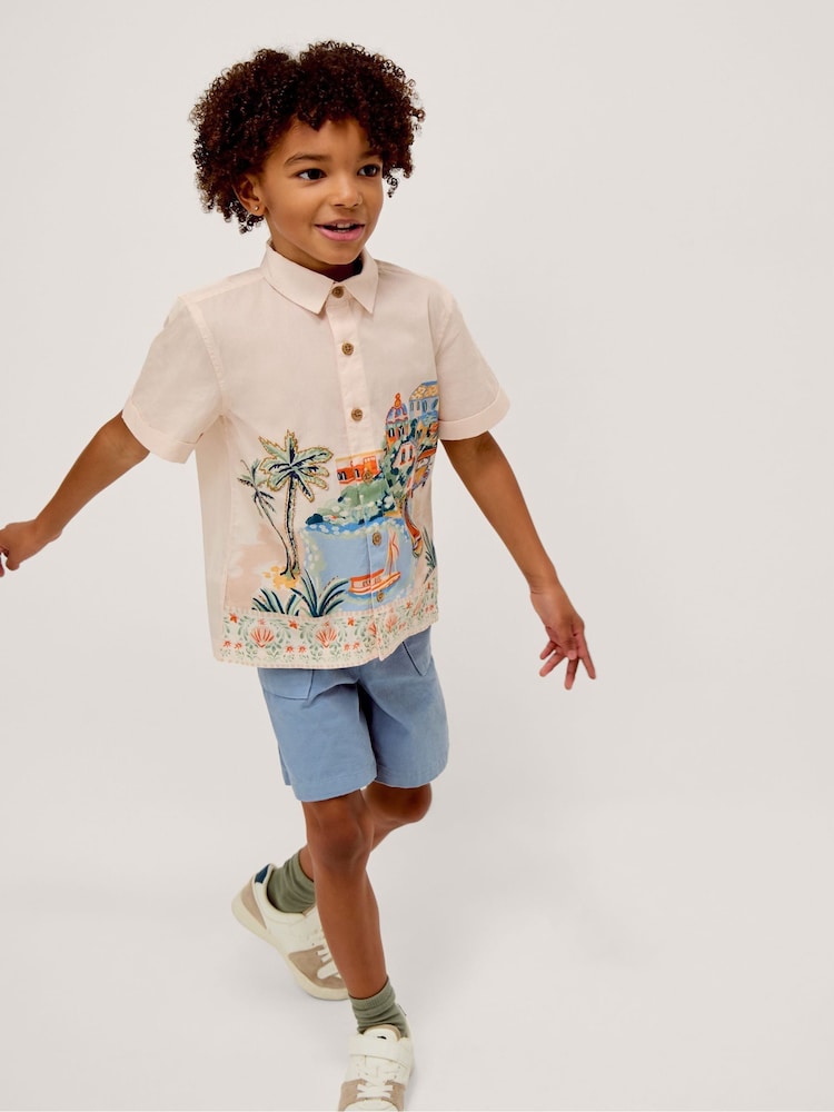 Monsoon Cream Scenic Embroidered Shirt - Image 1 of 4