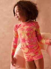 Monsoon Palm Print UPF50+ Rash Vest Swim Set - 画像 1 / 5