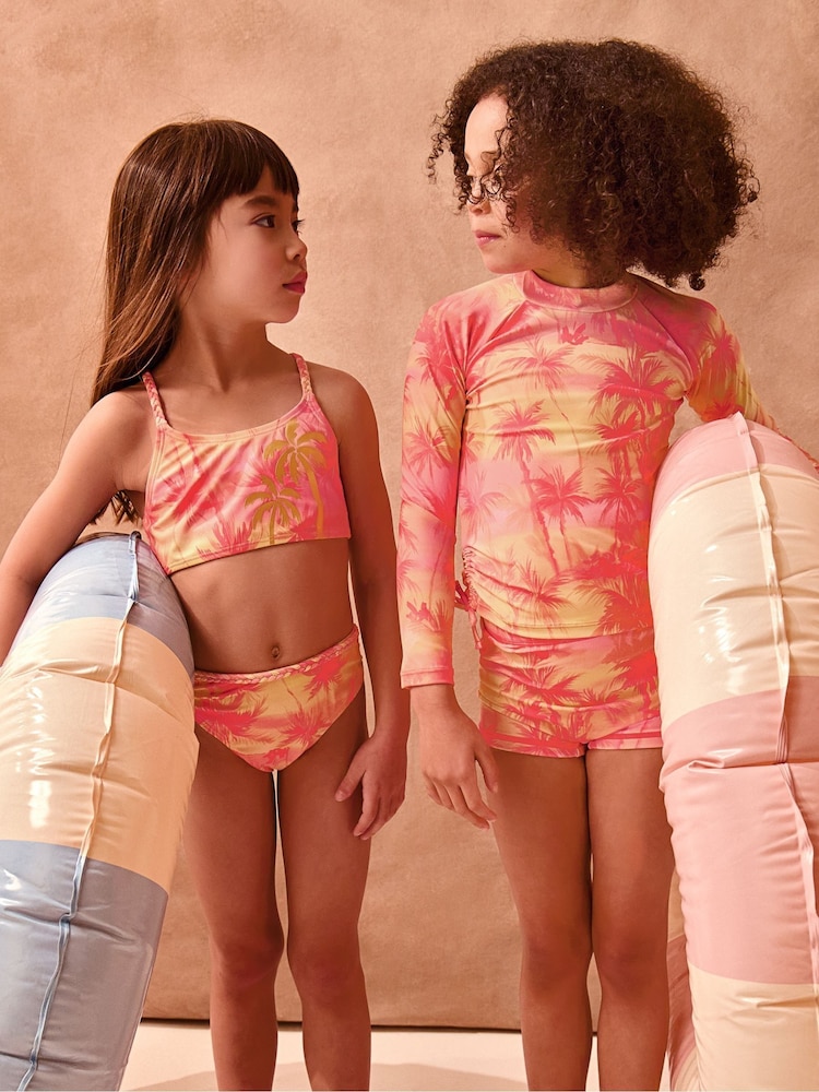 Monsoon Palm Print UPF50+ Rash Vest Swim Set - 画像 2 / 5