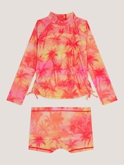 Monsoon Palm Print UPF50+ Rash Vest Swim Set - 画像 3 / 5