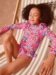 Monsoon Tropical Flower Print UPF50+ Langarm-Schwimmset - Bild 1 von 2