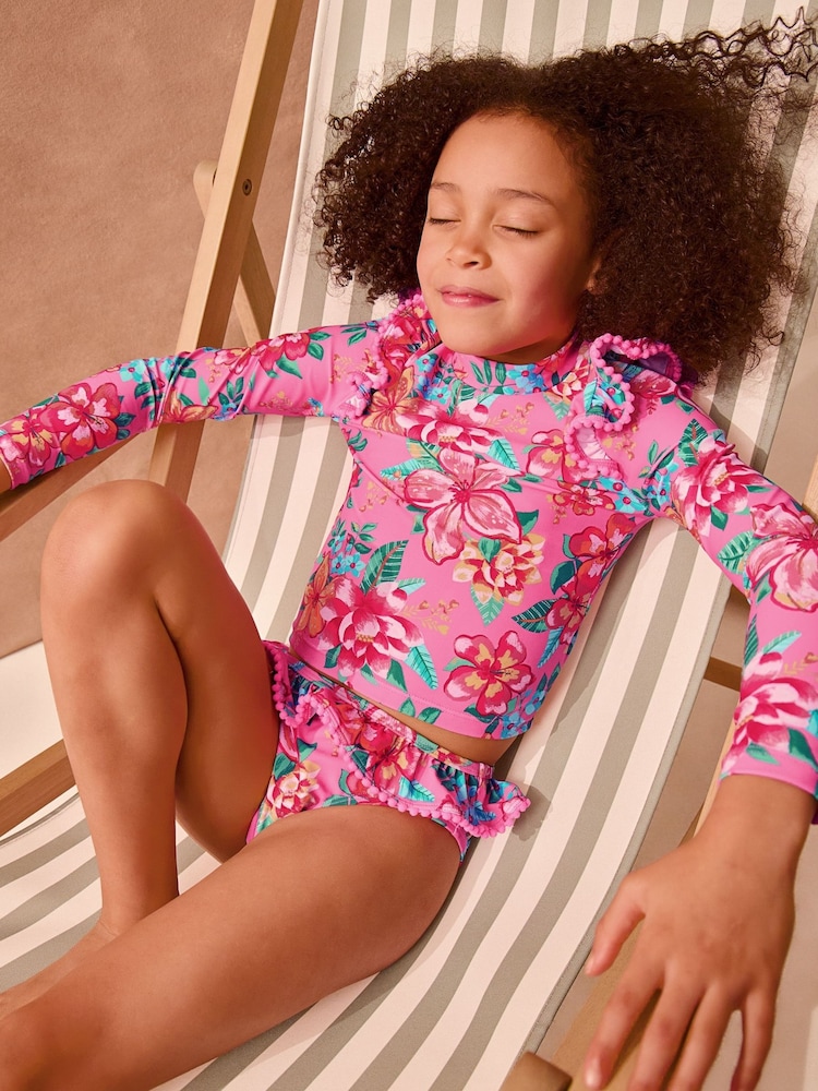 Monsoon Tropical Flower Print UPF50+ Langarm-Schwimmset - Bild 1 von 2