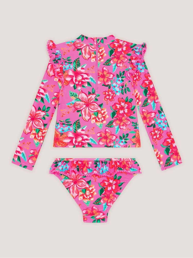Monsoon Tropical Flower Print UPF50+ Langarm-Schwimmset - Bild 2 von 2