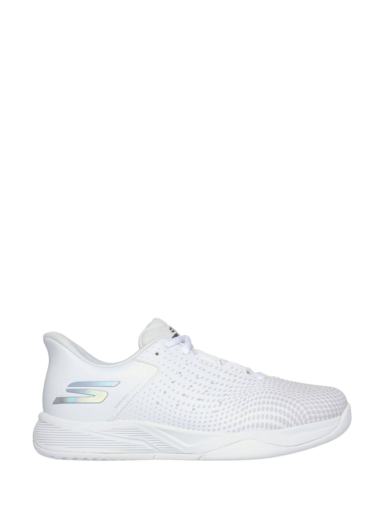 Skechers White Slip-ins Relaxed Fit Viper Court Reload Trainers - Image 1 of 5