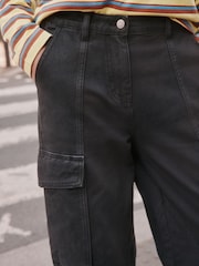 Вимитий чорний - Barrel Leg Cargo Trousers - Image 2 of 4