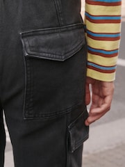 Вимитий чорний - Barrel Leg Cargo Trousers - Image 4 of 4