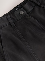 Washed Black Barrel Leg Cargo Trousers - Image 6 of 7