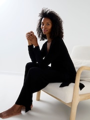 JoJo Maman Bébé Black Jersey Wrap Maternity Jumpsuit - Image 7 of 7