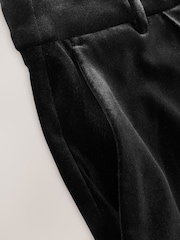Black Velvet Tailored Shorts - Image 6 of 7