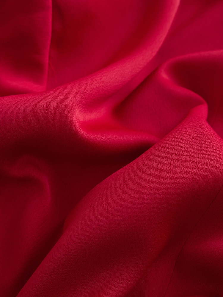 Red Satin Single Breasted Blazer - Image 7 of 7