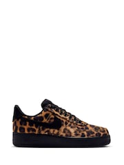 Nike Natural Leopard Print Air Force 1 Trainers - Image 2 of 9