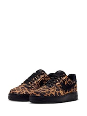 Nike Natural Leopard Print Air Force 1 Trainers - Image 3 of 9