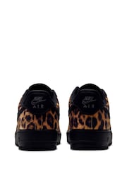 Nike Natural Leopard Print Air Force 1 Trainers - Image 5 of 9